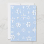Kleine Schneeflocke auf dem Weg Babydusche Einladu Einladung (Rückseite)