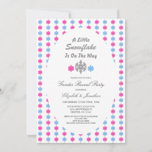 Kleine Schneeflocke auf dem Weg zur Aufdeckung des Einladung