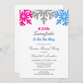 Kleine Schneeflocke auf dem Weg zur Aufdeckung des Einladung (Vorne/Hinten)