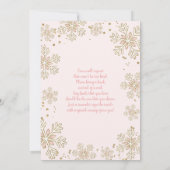 kleine Schneeflocke Babydusche Einladung Girl (Rückseite)