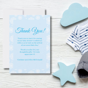 Kleine Schneeflocke blaue Babyshower für Jungen