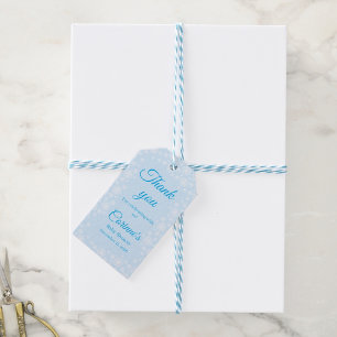 Kleine Schneeflocke blaue Babyshower für Jungen Geschenkanhänger