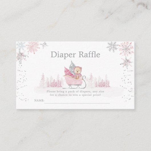 Kleine Schneeflocke ist auf dem Weg Babydusche Begleitkarte (Vorderseite)