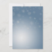 Kleine Schneeflocke ist On Way Boy Baby Dusche Einladung (Rückseite)