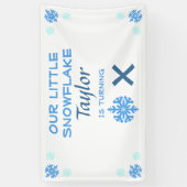 Kleine Schneeflocke jeden Geburtstag Banner (Vertikal)