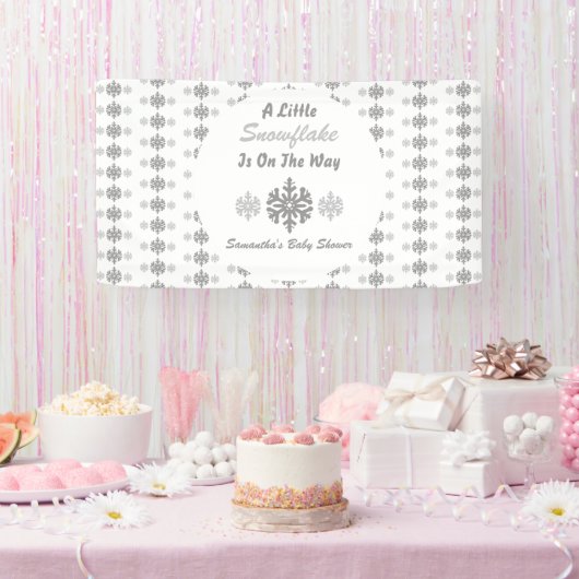 Kleine Schneeflocke unterwegs Banner (Party)