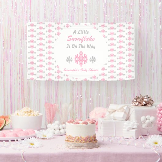 Kleine Schneeflocke unterwegs Banner (Party)