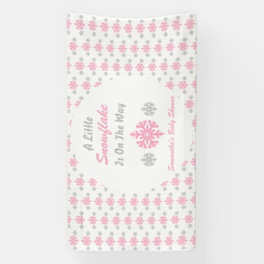 Kleine Schneeflocke unterwegs Banner (Vertikal)