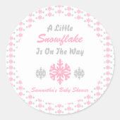 Kleine Schneeflocke unterwegs Runder Aufkleber (Vorderseite)