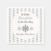 Kleine Schneeflocke unterwegs Serviette (Vorderseite)