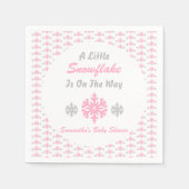 Kleine Schneeflocke unterwegs Serviette (Vorderseite)