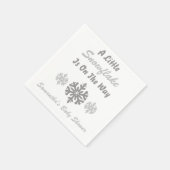 Kleine Schneeflocke unterwegs Serviette (Ecke)