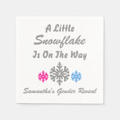 Kleine Schneeflocke unterwegs Serviette (Vorderseite)