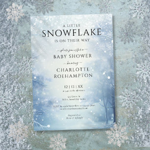 Kleine Schneeflocke Winter-Baby-Party Einladung