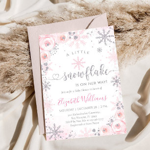 Kleine Schneeflocke Winter-Baby-Shower-Einladung Einladung