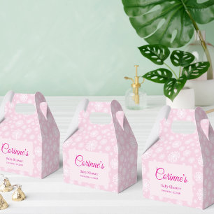 Kleine Schneeflocke zarte rosa Mädchen-Baby-Party Geschenkschachtel