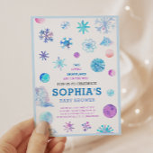 Kleine Schneeflocken Elegant Twins Baby Dusche Einladung