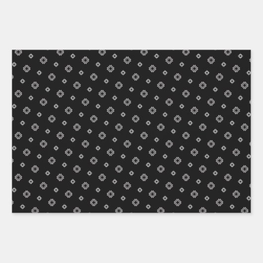 Kleine Schneeflocken und Kristalle Geschenkpapier Set (Vorderseite 3)