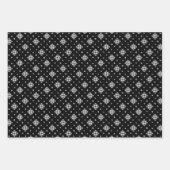 Kleine Schneeflocken und Kristalle Geschenkpapier Set (Vorderseite)