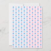 Kleine Schneeflocken-Winter-Geschlechtsoffenbarung Einladung (Rückseite)