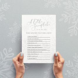 kleine Schneeflocken-Winterdusche, die Mama kennt Einladung