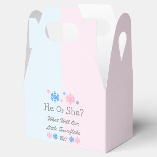 Kleine Schneeflockendarstellung Geschenkschachtel (Geöffnet)