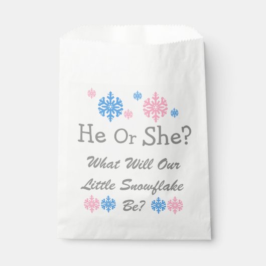 Kleine Schneeflockendarstellung Geschenktütchen (Vorderseite)