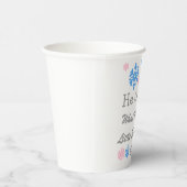 Kleine Schneeflockendarstellung Pappbecher (Rechts)