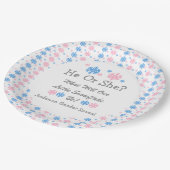 Kleine Schneeflockendarstellung Pappteller (Schrägansicht)