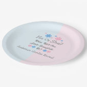 Kleine Schneeflockendarstellung Pappteller (Schrägansicht)