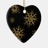 Kleine Schneeschätze in der Nacht Keramikornament (Rechts)