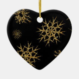 Kleine Schneeschätze in der Nacht Keramikornament