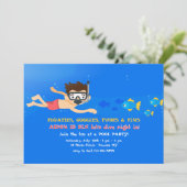 Kleine Schnorkeler-Einladung Einladung (Stehend Vorderseite)