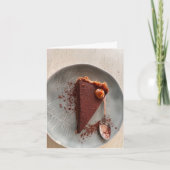 Kleine Schokolade Karamel Torte Geburtstag Karte (Vorderseite)