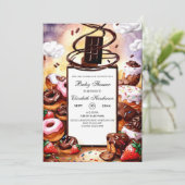 Kleine Schokoladendusche Einladung (Stehend Vorderseite)