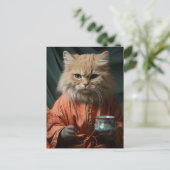 Kleine schöne Kite mit Kaffee Postkarte (Stehend Vorderseite)