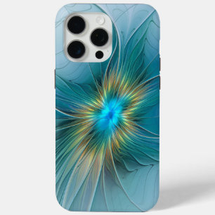 Kleine Schönheit Moderne Blaue Goldene Fraktal-Kun Case-Mate iPhone Hülle