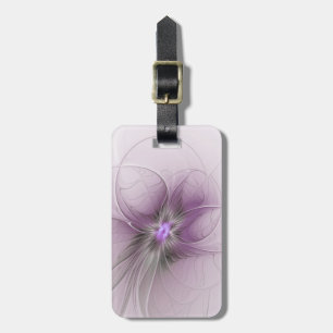 Kleine Schönheit Moderne Mauve Graue Fraktal-Kunst Gepäckanhänger