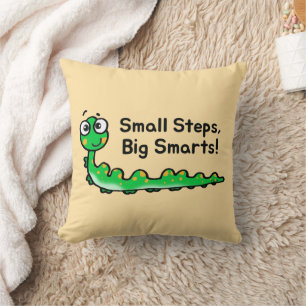 Kleine Schritte Big Smarts Raupe Cartoon Kissen