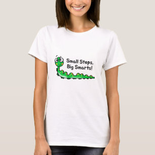 Kleine Schritte Big Smarts Raupe Cartoon T-Shirt