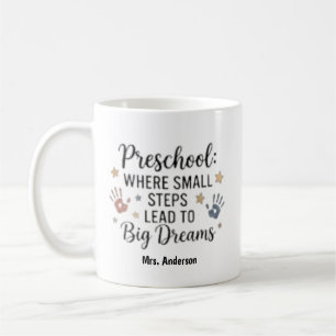 Kleine Schritte führen zu großen Träumen Personali Kaffeetasse