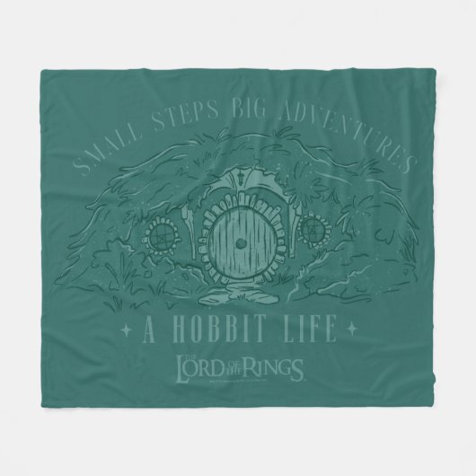 Kleine Schritte, große Abenteuer - Ein Hobbit-Lebe Fleecedecke (Vorderseite (Horizontal))