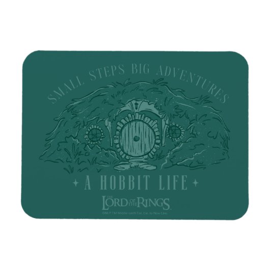 Kleine Schritte, große Abenteuer - Ein Hobbit-Lebe Magnet (Horizontal)