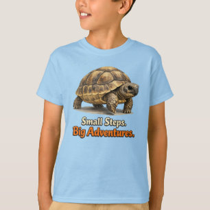 Kleine Schritte Große Abenteuer Marschierende Baby T-Shirt