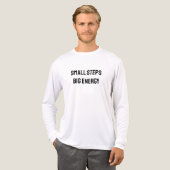 Kleine Schritte. Große Energie Tri-Blend Shirt (Vorderseite komplett)