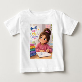 Kleine Schritte Große Träume Süße Kinder Lernmotiv Baby T-shirt