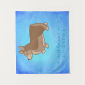 "Kleine Schritte nach vorn" Corgi Inspiration Wandteppich (Vorderseite)