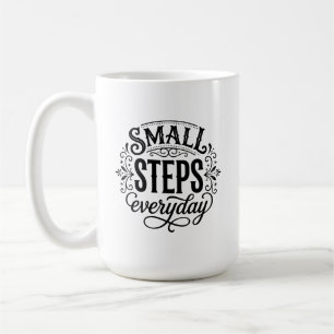 Kleine Schritte Täglicher Minimalistischer Konsist Kaffeetasse