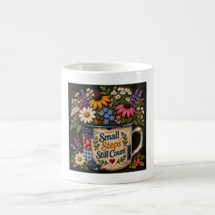 Kleine Schritte zählen – Patchwork-Tasse Vintage E Kaffeetasse