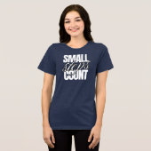 KLEINE SCHRITTE ZÄHLEN Tri-Blend SHIRT (Vorderseite voll)